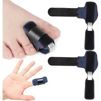 COOL-i ® Fingerbandage Zehenschiene verstellbar,Zehenbandage mit Aluminiumstütze, atmungsaktiv & rutschfest für Alltag & Schuhe