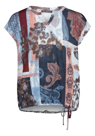Betty Barclay - Blusenshirt Blau/Rot - Gr. - 44