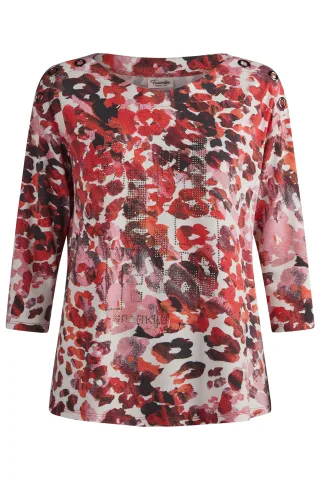 Barbara Lebek - T-Shirts coral/stone/offwhite - Gr. - 46