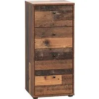 FORTE Kommode Tempra, Kommode, 4 Schubkästen, Höhe 85,5 cm, Breite 38,6 cm