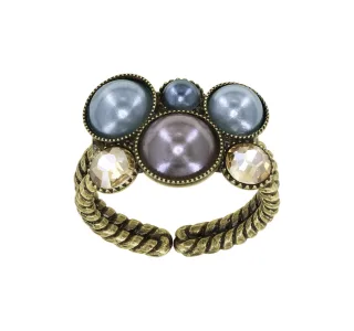 konplott - Ring - Bubble Cascade blau/braun