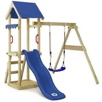 Wickey Spielturm TinyWave - Klettergerüst für Kleinkinder mit Schaukel & Rutsche, Holz-Kletterturm mit Sandkasten & 10-Jahren Garantie*