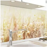 danario Küchenrückwand Folie selbstklebend - Matt - Spritzschutz Küche - versteift & robust