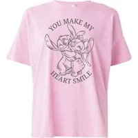 Lilo & Stitch T-Shirt Lilo & Stitch T-Shirt, 100% Baumwolle, Größen S bis L, Stitch & Angel