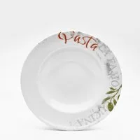 van Well Pastateller Teller Set Famosa, mit PIZZA Schriftzug, 6er Set, Ø 27 cm, (6 St), Service, Geschirr-Set für 6 Personen