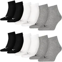 PUMA Freizeitsocken Quarter Socken (6-Paar) mit Cat-Logo und PUMA-Schriftzug