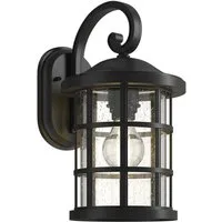 Lindby Außen-Wandleuchte Ankea, Kunststoff Schwarz IP23, 1 x 60 W