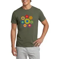 Spreadshirt T-Shirt 70er Jahre Hippie Flower Power Kostüm Blumen Fasching Männer T-Shirt (1-tlg)