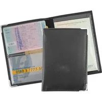 Best Offer Brieftasche Ausweistasche / KFZ Schein Schutzhülle / aus PU / Farbe: schwarz