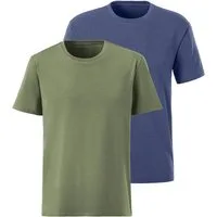John Devin T-Shirt mit Slub-Garn Struktur (Packung, 2-tlg., 2er-Pack) aus leichter, strukturierter Baumwollqualität - im 2er-Sparpack