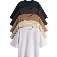 The Set T-Shirt 5er-Pack The Set schwere Relaxed Fit T-Shirts (5-tlg)