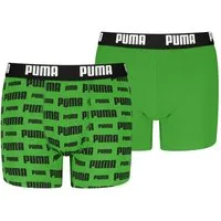 PUMA Boxershorts PUMA BOYS EVERYDAY LOGO PRINT BOXERS 2P (Packung, 2er Pack) mit breitem Logobund