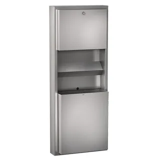 KWC Aquarotter Papier-Seifen-Handtuch-Kombi, RODAN, Edelstahl, 413x1148x173 mm, Aufputz , 2000101219 2000101219