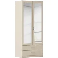 rauch Kleiderschrank Schrank Garderobe Ankleide GAMMA Breiten 91/136/181/226/271/315/360 cm (in 3 Ausstattungen BASIC/CLASSIC/PREMIUM (inkl. SOFT-CLOSE-Funktion) verschiedene Griff-Varianten, mit Spiegel TOPSELLER MADE IN GERMANY