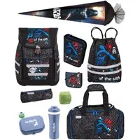 McNeill Schulranzen Schulranzen Star Wars Darth Vader Schultasche 1. Klasse (Set, 10-tlg., inkl. Sporttasche und Schultüte / Zuckertüte 85cm), mit Brustgurt, 980 Gramm leicht, 18L Volumen