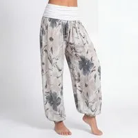 OriginalYou Haremshose Sommerhose luftig und leichte Pumphose für Damen mit elastischem Bund, sommerliches Design, Middle Waist