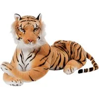 BRUBAKER Kuscheltier Liegender Tiger 45 cm lebensecht (1-St., König des Dschungels), Stofftier Plüschtier