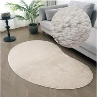 OTTO home Teppich Cali Bean, U-förmig, Höhe: 16 mm, besondere Form, Uni, weich, waschbar, Wohnzimmer, Schlafzimmer