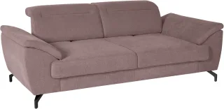 sit&more 2,5-Sitzer "Percy" 12 cm Fußhöhe, Sitztiefenverstellung, wahlweise Kopfteilverstellung