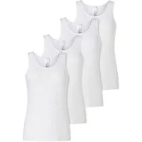 Schiesser Unterhemd Modern Multipacks Trägertops (Set, 4 Stück) Baumwoll-Stretch, Jersey, Spitze