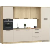 KOCHSTATION Küchenzeile KS-Luna, Einbauküche, Zeilenküche, Küchenblock, Breite 300 cm, wahlweise mit Hanseatic-E-Geräten, APL 35mm stark