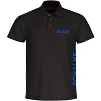 multifanshop Poloshirt Schalke - Brust & Seite - Polo