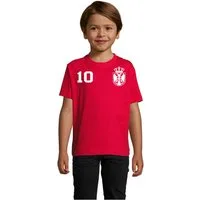 Blondie & Brownie T-Shirt Kinder Serbien Serbia Sport Trikot Fußball Weltmeister WM Europa EM