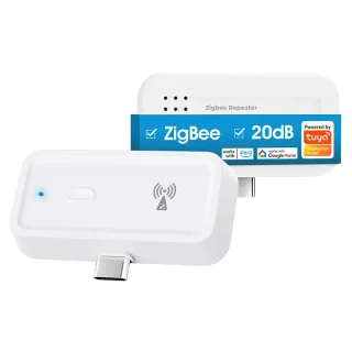 Tuya Smart Zigbe Repeater Wireless Signal Repeater Type-C Signal Amplifier Work with ZigBe Gateway Hub Smart Life APP Vo