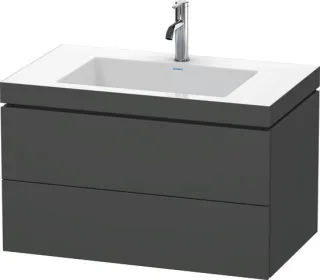 Duravit L-Cube c-bonded Set wandhängend Graphit Matt 800x480x500 mm - LC6927O4949 LC6927O4949