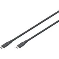 USB 3.2 Gen 1 Silikon-Anschlusskabel USB-C > USB-C schwarz, 2 Meter, PD, Laden mit bis zu 100 Watt