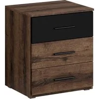 Home affaire Nachtkommode Beta Breite 46 cm, moderner Nachtschrank, Nachttisch, Nachtkonsole mit 3 Schubladen