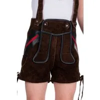 Isar-Trachten Lederhose Lederhose Kinder - JASCHA - dunkelbraun