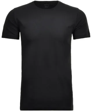 RAGMAN - 2 T-Shirt Doppelpack Bodyfit mit Rundhals schwarz - Gr. - XL