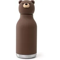 ASOBU Trinkflasche Asobu Bestie Trinkflasche 460 ml, Tier-Design, isoliert, auslaufsicher, 460 ml, Vakuumisolierung, auslaufsicher, Silikon-Trinkhalm, Edelstahl