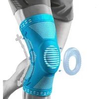 LA CUTE Kniebandage Professionelle Kniebandage mit Kompression & Patella-Stützsystem (Unisex-Kompressionsbandage zur Stabilisierung und Schmerzlinderung, Einzelbandage mit Patella-Pad & Federstabilisatoren für Knie), Kompressions-Kniebandage mit Pate