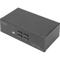 KVM-Switch DisplayPort 4x 1 schwarz, Dual Display