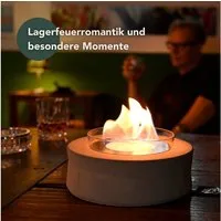 beske Tischfeuer Ethanolfeuer 'Koro', Ø20cm, Ethanolfeuer - entspannte Simmung Indoor & Outdoor