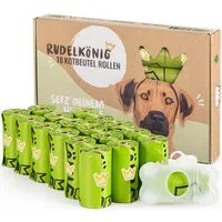 Rudelkönig Hundekotbeutel 300 Kotbeutel für Hunde aus recyceltem Kunststoff, Hundekotbeutel, Zubehör für Hunde, Extra starke Hundekotbeutel