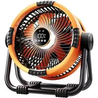 Athlix Bodenventilator Camping Ventilator Wiederaufladbar 20.000 mAh Outdoor Draußen, 100 Stunden Laufzeit, Fernbedienung, Licht, Powerbank