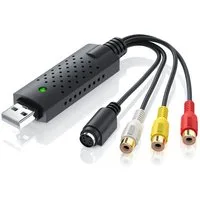 CSL USB Videograbber, Audio Video Konverter, PAL NTSC, VHS zu DVD Audio- & Video-Adapter USB Typ A, S-Video, Composite CVBS, Cinch zu USB 2.0 Typ A Stecker, S-Video Buchse (Mini-DIN 4), Composite CVBS Buchse, Cinch Buchse, Neue Software Win11 fähig V