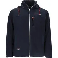 Dry Fashion Fleecejacke Tallin Herren Jacke Fleece mit Windstopp - Übergangsjacke mit Kapuze Verstellbare & abnehmbare Kapuze, 2-Wege-Reißverschluss, Taschen