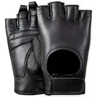 MDM Lederhandschuhe Herren Lederhandschuhe Fingerlos Motorrad Chopper Sommer Fingerloses Design für maximale Bewegungsfreiheit und Griffgefühl