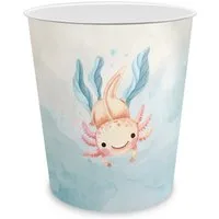 itenga Papierkorb itenga Papierkorb für Kinder - Motiv Axolotl - ca. 11 Liter