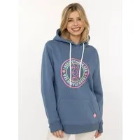 Zwillingsherz Hoodie "Seepferdchen" runde Stickerei, maritimer Look, Kapuze, Tasche