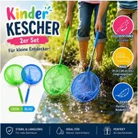 Koopman Kescher Strandspielzeug 19x35 cm KLEIN 2 er Set (Set, 2-St., Packung), 2er Set, Teleskopstiel, Blau + Grün, ausziehbar, Kinder
