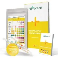 Vitocare Harnsäure-Messgerät Vitocare Urinteststreifen 10in1, Urintest f. Zuhause, 25/125 Stk.