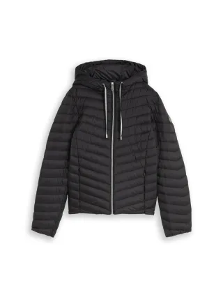 Tom Tailor - Lightweight Steppjacke mit Kapuze deep black - Gr. - XXL
