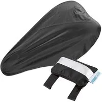 EAZY CASE Sattelbezug Universal Regenschutz für Sattel, Fahrradsattel Regenüberzug Regenabdeckung wasserabweisend Schwarz