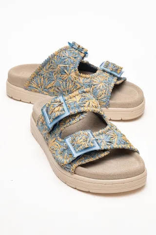 Milana Leder Double‑Strap Sandale (Women)