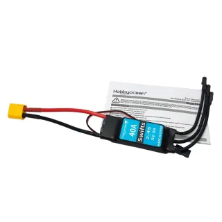 Hobbyocean 40A ESC 2-4S with 5V/3A BEC XT60 Plug For RC Airplane Fixed Wing Jet